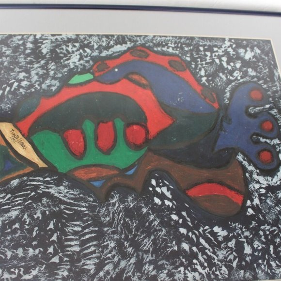 Original Painting Fish Tunji Idowu African Style - Picture 3 of 8